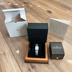 Baume et Mercier Luxury Swiss Watch, Authenticity Card, 2 Lux Presentation Boxes
